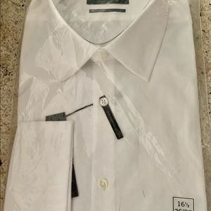 Men’s White French Cuff Dress Shirt